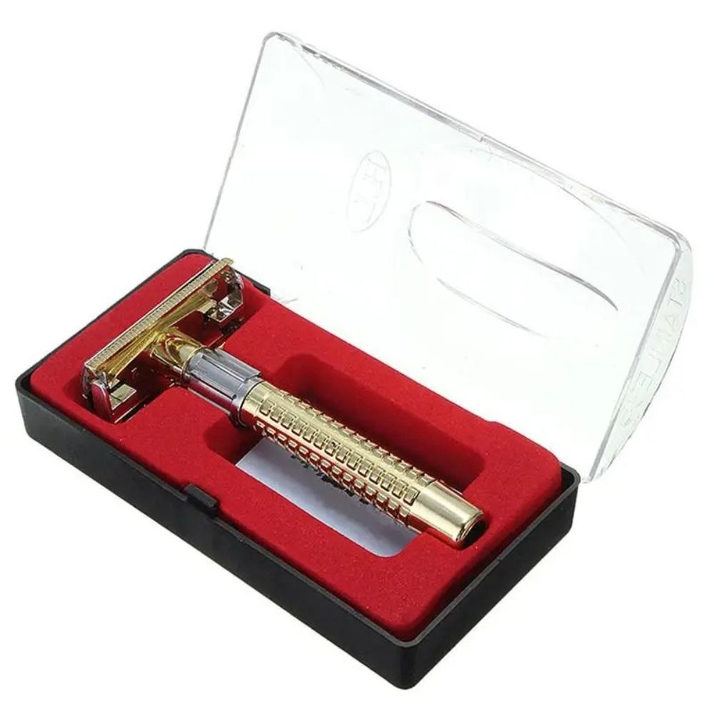 Safety Razor Handle - Pisau Cukur Retro Eksklusif dari Baja