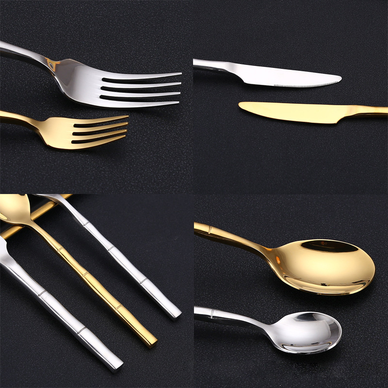 Alat makan bambu Stainless Ste - Bamboo Cutlery ulasan dan harga
