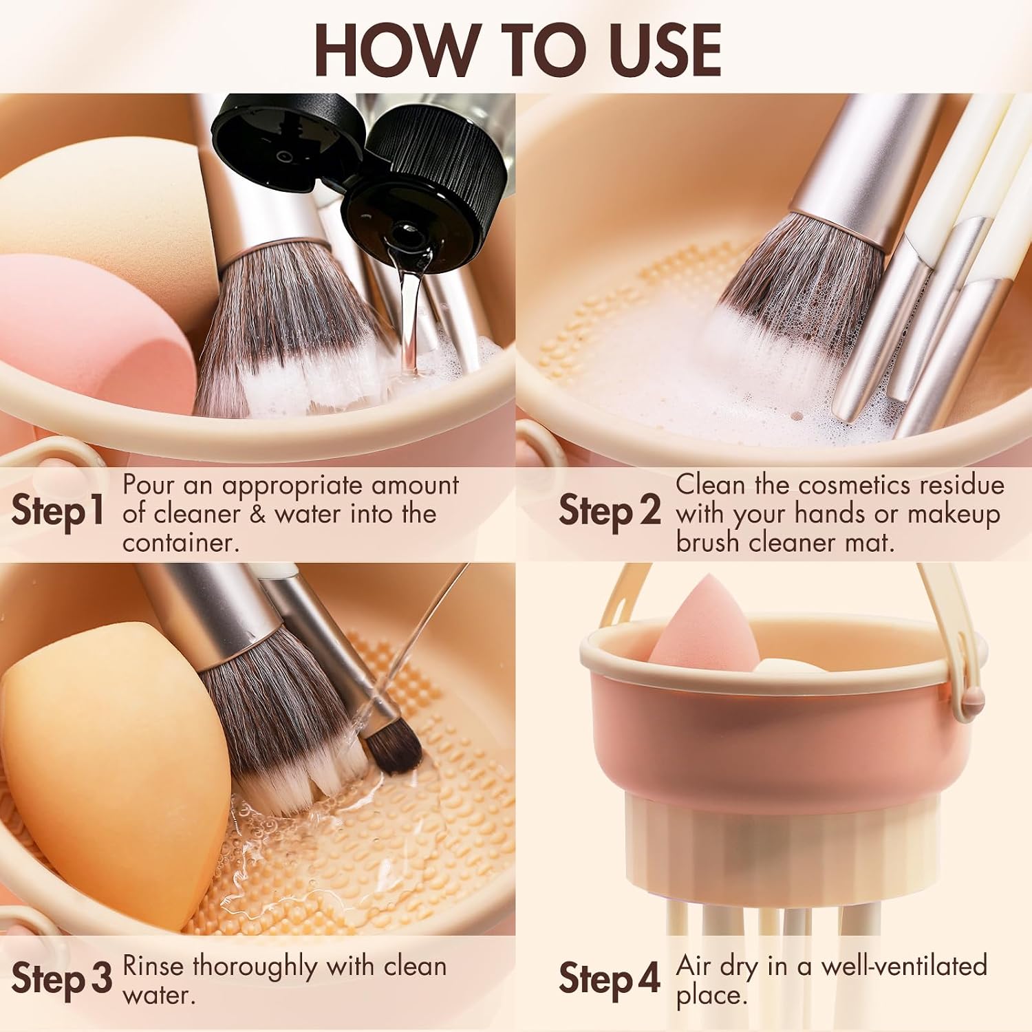 Pembersih Kuas Rias 50/80ml, S - Eco Sponge ulasan dan harga