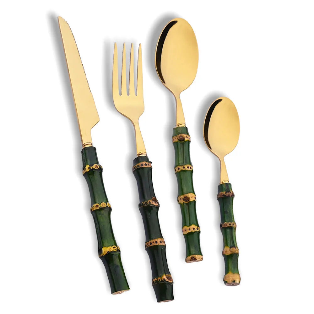 4 Buah Set Peralatan Makan Gag - Bamboo Cutlery ulasan dan harga