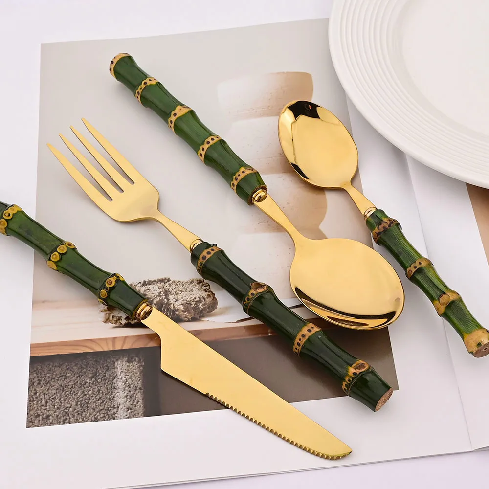 4 Buah Set Peralatan Makan Gag - Bamboo Cutlery ulasan dan harga