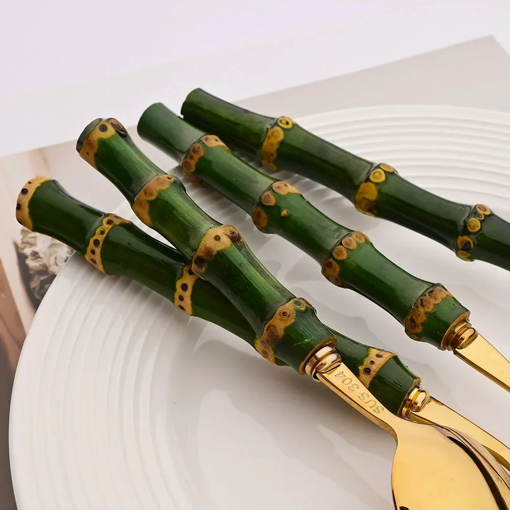 5 Buah Set Peralatan Makan Gag - Bamboo Cutlery ulasan dan harga