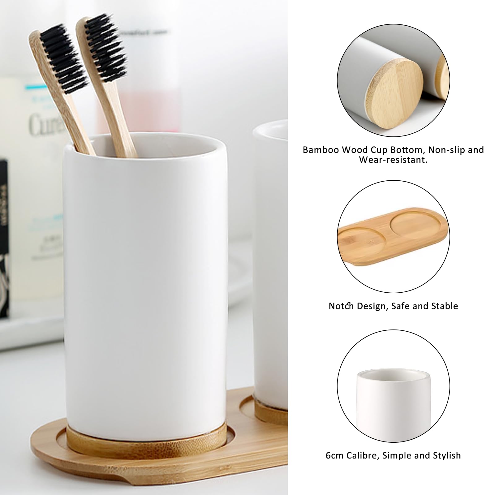 Set Kamar Mandi Keramik Dispen - Bamboo Toothbrush ulasan dan harga